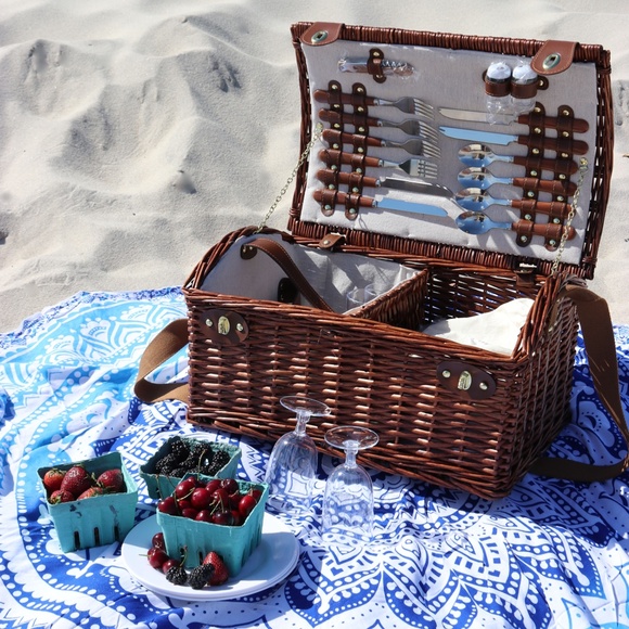 🎊 Host Pick🎉 Bohemian Blue Mandala Beach Yoga Throw - Picture 11 of 16